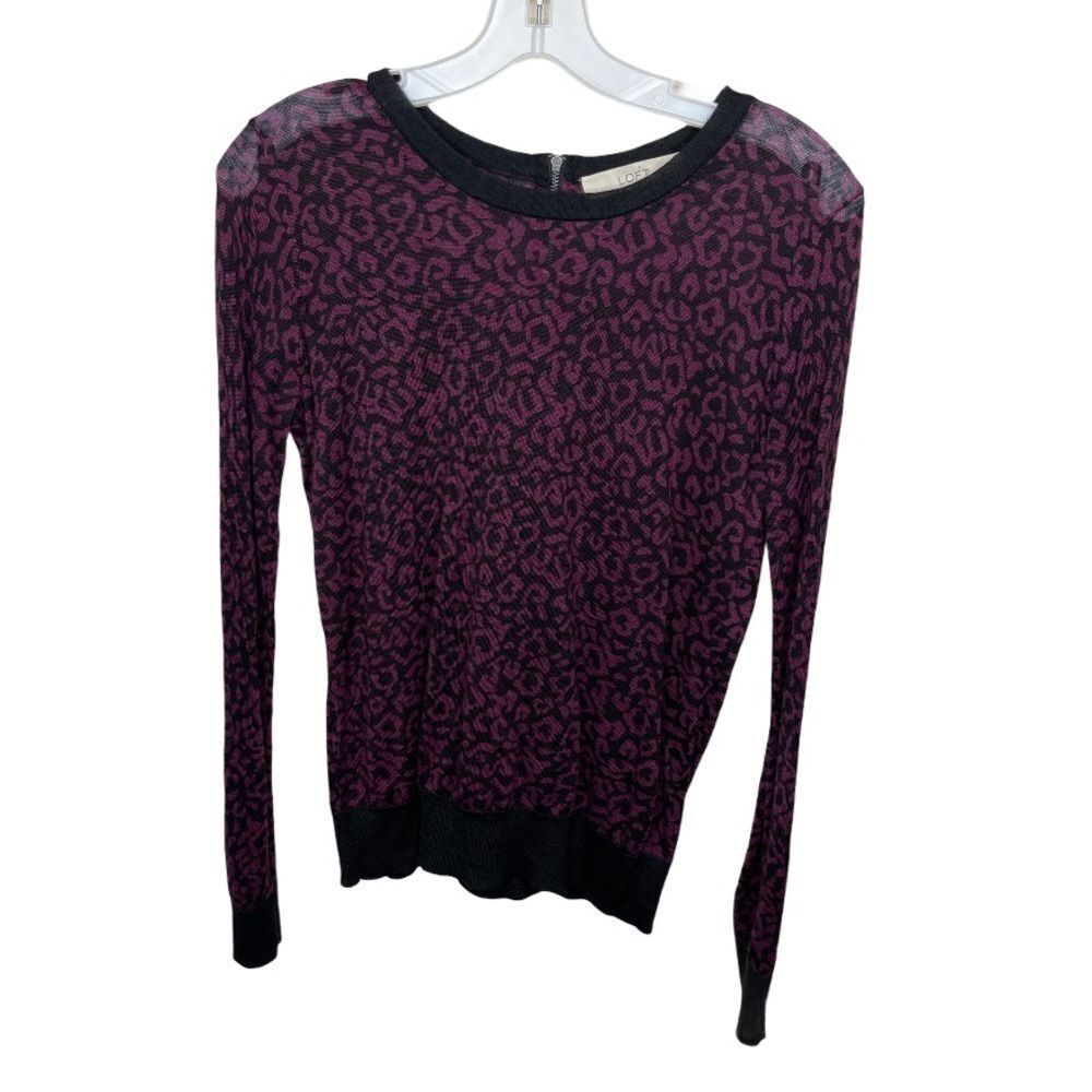 LOFT Lightweight Sweater Animal Print